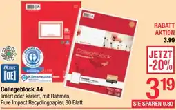 Maximarkt Collegeblock A4 Angebot