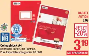 Maximarkt Collegeblock A4 Angebot
