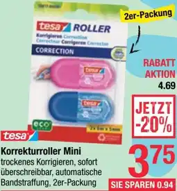 Maximarkt tesa Korrekturroller Mini Angebot