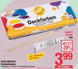 Maximarkt Spar Creative Deckfarbkasten Angebot