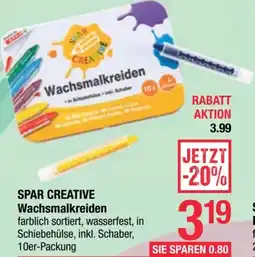 Maximarkt SPAR CREATIVE Wachsmalkreiden Angebot