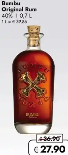 Travel FREE Bumbu Original Rum Angebot