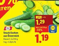 Lidl Snack Gurken aus Österreich Angebot