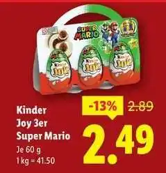 Lidl Kinder Joy 3er Super Mario Angebot