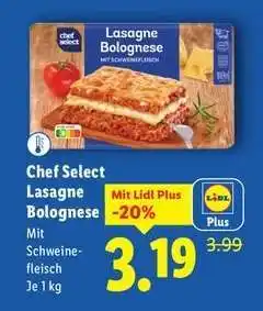 Lidl Chef Select Lasagne Bolognese Angebot