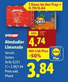 Lidl Almdudler Limonade Angebot