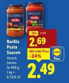 Lidl BARILLA PASTA-SAUCEN Angebot