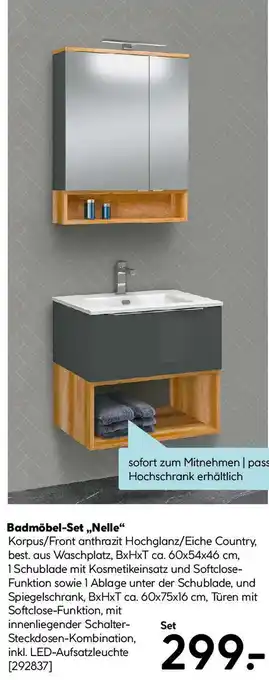 Hellweg Badmöbel-Set Nelle Angebot