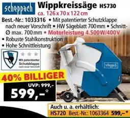 Norma scheppach Wippkreissäge HS730 Angebot