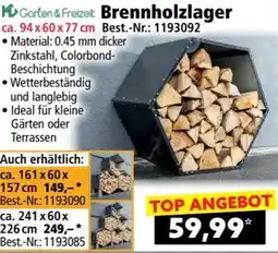 Norma KGarten & Freizeit Brennholzlager Angebot