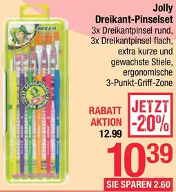 Maximarkt Jolly Dreikant-Pinselset Angebot