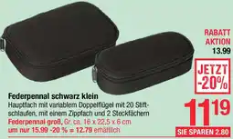 Maximarkt Federpennal schwarz klein Angebot