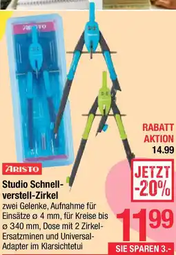 Maximarkt ARISTO Studio Schnell- verstell-Zirkel Angebot