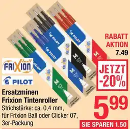 Maximarkt PILOT Ersatzminen Frixion Tintenroller Angebot