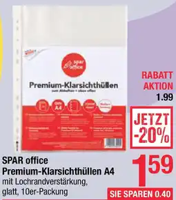 Maximarkt SPAR office Premium-Klarsichthüllen A4 Angebot