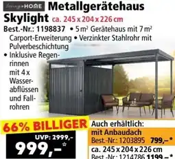 Norma Long-HOME Metallgerätehaus Skylight Angebot