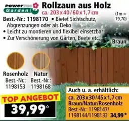 Norma Powernes Rollzaun aus Holz Angebot