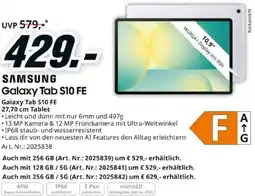 Media Markt SAMSUNG Galaxy Tab S10 FE Angebot