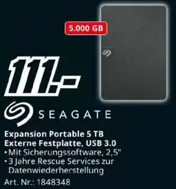 Media Markt ⑨ SEAGATE Externe Festplatte, USB 3.0 Angebot