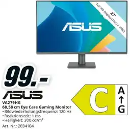 Media Markt ASUS VA279HG Eye Care Gaming Monitor Angebot