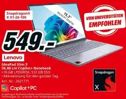 Media Markt Lenovo IdeaPad Slim 3Copilot+ Notebook Angebot