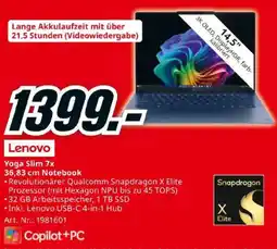 Media Markt Lenovo Yoga Slim 7x Notebook Angebot