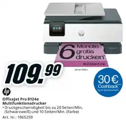 Media Markt hp OfficeJet Pro 8124e Multifunktionsdrucker Angebot