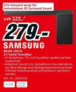 Media Markt SAMSUNG 3.1 Kanal Soundbar Angebot