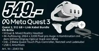 Media Markt Meta Quest 3 VR-Brille Angebot