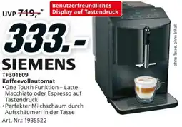 Media Markt SIEMENS TF301E09 Kaffeevollautomat Angebot