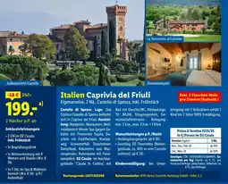 Lidl Reisen Italien Caprivia del Friuli Angebot