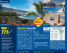 Lidl Reisen Spanien Teneriffa Angebot