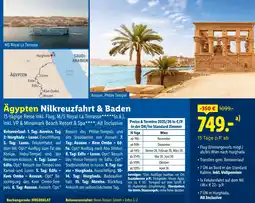 Lidl Reisen Ägypten Nilkreuzfahrt & Baden Angebot