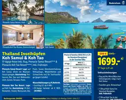 Lidl Reisen Thailand Inselhüpfen Koh Samui & Koh Tao Angebot
