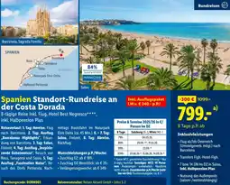Lidl Reisen Spanien Standort-Rundreise an der Costa Dorada Angebot