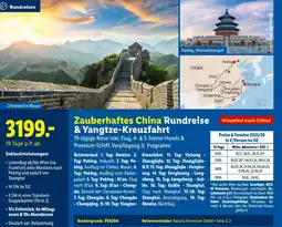 Lidl Reisen Zauberhaftes China Rundreise & Yangtze-Kreuzfahrt Angebot