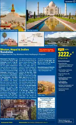 Lidl Reisen Bhutan, Nepal & Indien Rundreisen Angebot
