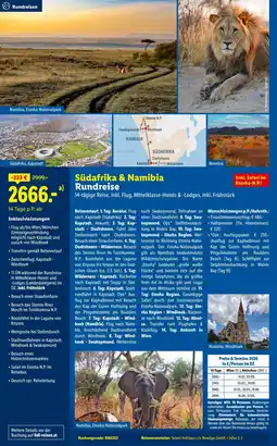 Lidl Reisen Südafrika & Namibia Rundreise Angebot