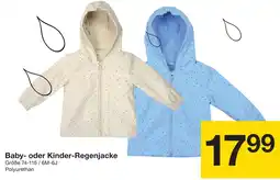 Zeeman Baby- oder Kinder-Regenjacke Angebot