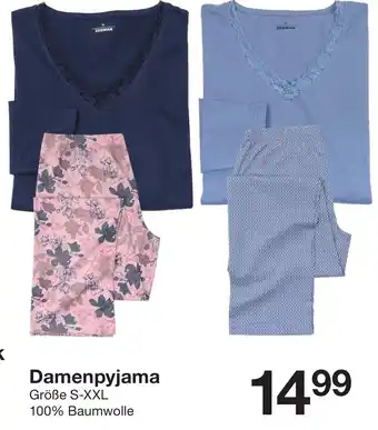 Zeeman Damenpyjama Angebot