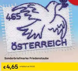 Post Sonderbriefmarke Friedenstaube Angebot