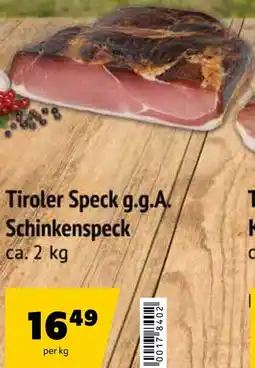 Eurogast Grissemann Tiroler Speck g.g.A Schinkenspeck Angebot