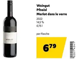 Eurogast Grissemann Weingut Pfneisl Merlot dans le verre Angebot