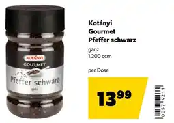 Eurogast Grissemann Kotányi Gourmet Pfeffer schwarz Angebot