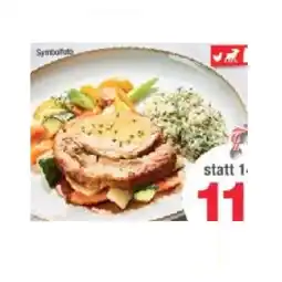 Maximarkt Gefüllter Kalbsrollbraten mit Natursaftl, Gemüse und Butterreis Maximarkt Angebot
