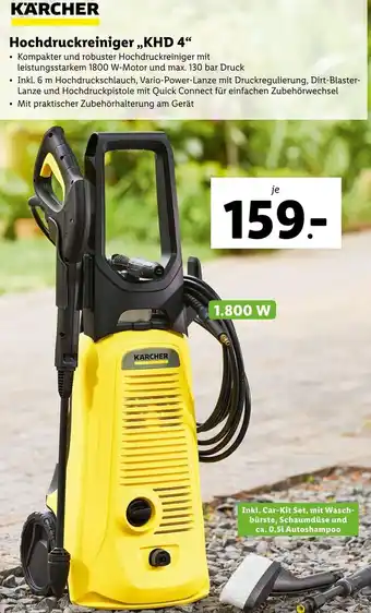 Lidl Kärcher Hochdruckreiniger KHD 4 Angebot