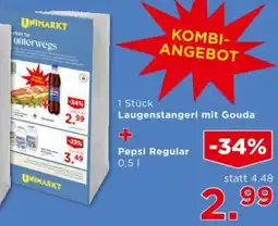 Unimarkt Laugenstangerl mit Gouda Angebot