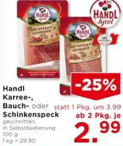 Unimarkt Handl Karree-, Bauch- oder Schinkenspeck Angebot
