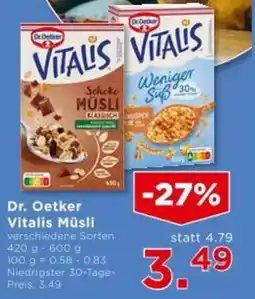 Unimarkt Dr. Oetker Vitalis Müsli Angebot