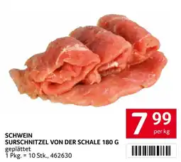 Transgourmet Schwein surschnitzel von der schale Angebot